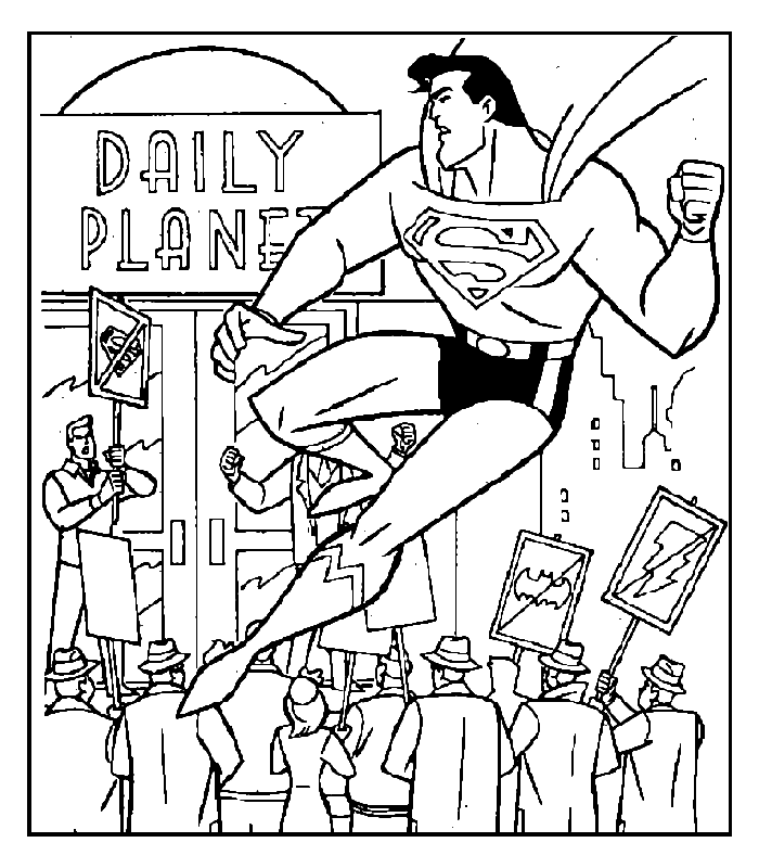 Plansa de colorat cu Superman 45 40
